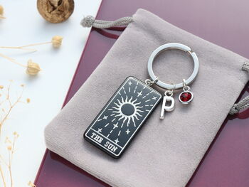 The Sun Tarot Card Personalised Keyring Whimsigoth. Witchy Accessories, 4 of 9