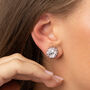 Swarovski Crystal Flower Shaped Stud Earrings, thumbnail 4 of 5