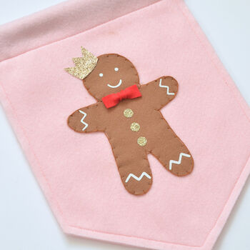 Gingerbread Banner Christmas Decoration, 7 of 8