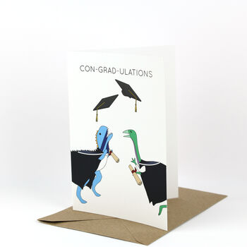 Dinosaur Graduation Greeting Card, 2 of 3