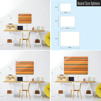 Stripes Design / Large Magnetic Notice Board, 6 of 10