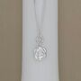 Sterling Silver Small Cz Rose Necklace, thumbnail 2 of 3