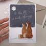 Cute Foxes To The Moon And Back Valentine Card, thumbnail 2 of 2