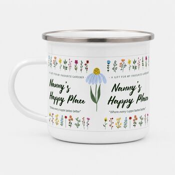 Personalised Gardener’s Happy Place Enamel Mug, 6 of 6
