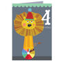 Lion 4th Birthday Card, thumbnail 2 of 5