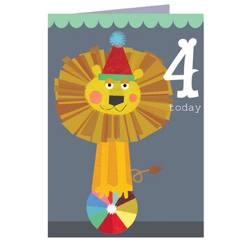 Lion 4th Birthday Card, 2 of 5