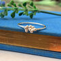 Sterling Silver Small Lavender Flower Ring, thumbnail 2 of 8