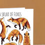 Foxes Watercolour Greeting Card, thumbnail 7 of 7
