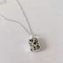 The Rectangle Dalmatian Jasper Necklace, Silver, thumbnail 3 of 9