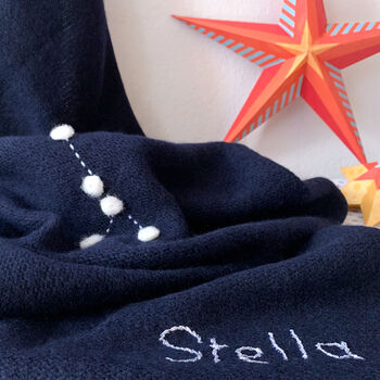 Cashmere Baby Blanket Personalised With Constellation, 2 of 7