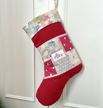 Luxury Patchwork Christmas Stocking, 7 of 12