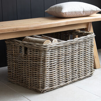 Extra Large Deep Rattan Rectangular Basket, 4 of 4