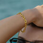 Ancient Elegant Radiance Chunky Gold Chain Bracelet, thumbnail 2 of 8