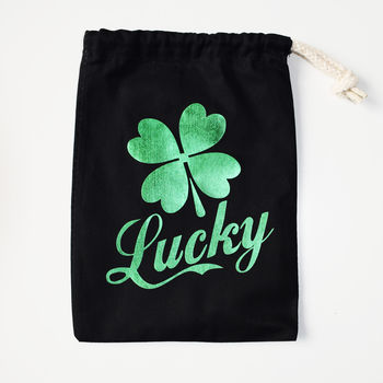 Personalised Men's Green Foil Print Lucky Pants, 5 of 6