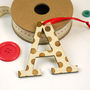 Small Spotty Letter Hanging Decoration, thumbnail 6 of 7