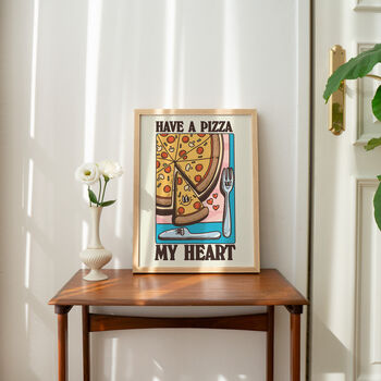 'Have A Pizza My Heart' Maximalist Food Print, 4 of 9