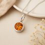 Personalised November Birthstone Necklace In Sterling Silver, thumbnail 1 of 9