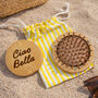 Bon Voyage 'Ciao Bella' Travel Mirror Hairbrush | Gift Bag | Holiday Accessory | Wooden Brush, thumbnail 1 of 4