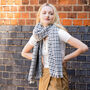 Personalised Monochrome Grid Scarf, thumbnail 3 of 7