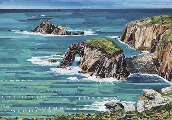 Lands End Cornwall Collage Art Print, 3 of 4