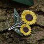 Sunflower Yellow Brooch, thumbnail 1 of 5