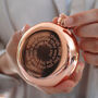 Personalised Rose Gold Plated Round Hip Flask, thumbnail 1 of 9