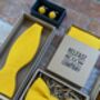 Irish Linen Bow Tie In Mustard Yellow, thumbnail 3 of 4