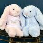 Personalised Pink Or Blue Bunny In T Shirt, thumbnail 1 of 4