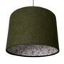 Mabel Tussock Green Tweed Floral Lined Lampshades, thumbnail 1 of 8