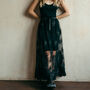 Black Lace Overlay Skirt With Detachable Train, thumbnail 1 of 12