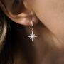 Lulia. Sterling Silver Opal Star Hoop Earrings, thumbnail 1 of 4