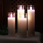 Set Of Four Pearlesent Glass Battery Candles, thumbnail 6 of 7