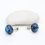 Blue Glass And Sterling Silver Stud Earrings, thumbnail 6 of 12