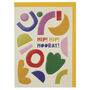 'Hip! Hip! Hooray!' Bold And Colourful Card, thumbnail 1 of 2