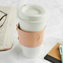 Personalised Leather Coffee Cup Sleeve, thumbnail 2 of 6