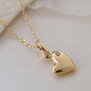 nine carat gold warm heart necklace with sapphire stone by lily charmed ...