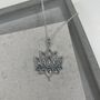 925 Sterling Silver Lotus Necklace, thumbnail 4 of 7
