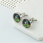 Personalised Enamelled Coin 5p Golfer Cufflinks, thumbnail 9 of 11