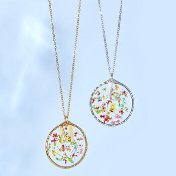 Personalised Pressed Meadow Flower Necklace, 3 of 8