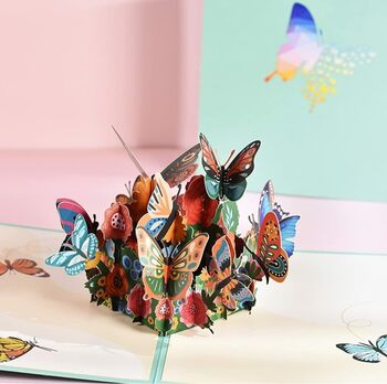 Pop Up 3D Birthday Card Butterflies, 2 of 3