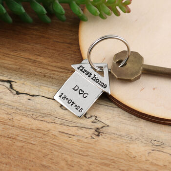 Housewarming Gift Personalised First Home House Keyring, 7 of 10