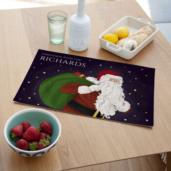 Personalised Traditional Santa Placemat, 3 of 5