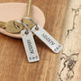 10th Anniversary Numerals Pair Of Personalised Keyrings, thumbnail 5 of 6