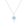 Blue Opal Northernstar Sterling Silver Pendant Necklace, thumbnail 4 of 5
