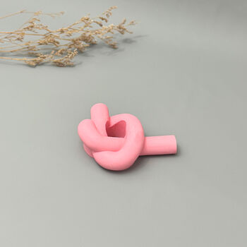 Knot Dinner Candle Holder And Pink Candlestick Holder, 2 of 11