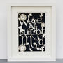 We Are All Mad Paper Cut Wall Art, thumbnail 4 of 10