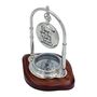 Personalised Chrome 22nd Anniversary Desk Clock With Compass, thumbnail 3 of 9