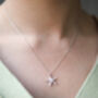 Maddalena Silver And Cubic Zirconia Starfish Necklace, thumbnail 2 of 5
