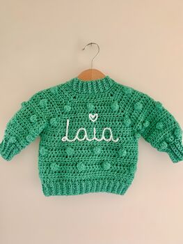 Personalised Crochet Baby Cardigan, 11 of 12
