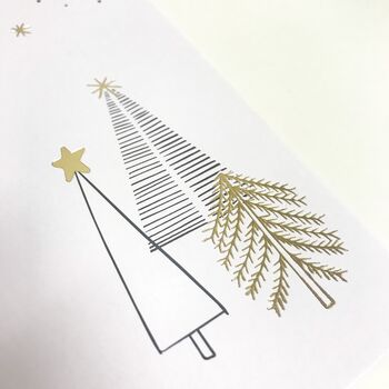 Personalised Merry Christmas Foiled Card Black, 2 of 3